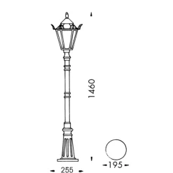 Lampemast 754 W i herregårdsstil^Albert Leuchten Online