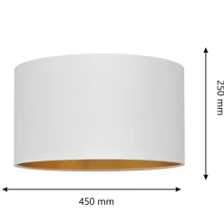 HELAM Lampeskærm Alba, Ø 45 cm, E27, hvid/guld