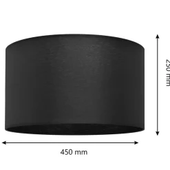 Lampeskærm Alba, Ø 45 cm, E27, sort^HELAM Sale