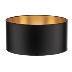 HELAM Lampeskærme>Lampeskærm Alba, Ø 40 cm, E27, sort/guld