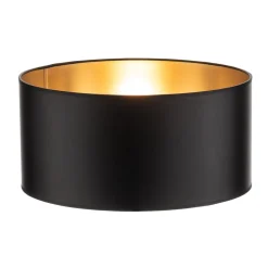 HELAM Lampeskærme>Lampeskærm Alba, Ø 40 cm, E27, sort/guld