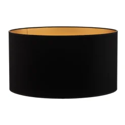 HELAM Lampeskærm Alba, Ø 45 cm, E27, sort/guld