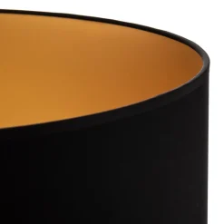 HELAM Lampeskærm Alba, Ø 45 cm, E27, sort/guld