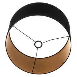 HELAM Lampeskærm Alba, Ø 45 cm, E27, sort/guld