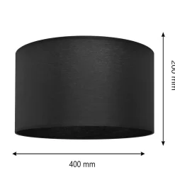 Lampeskærm Alba, Ø 40 cm, E27, sort^HELAM Best