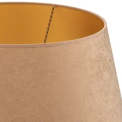 Lampeskærm Cone højde 25,5 cm, beige/guld^Duolla