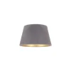 Duolla Lampeskærm Cone højde 18 cm, grå/guld