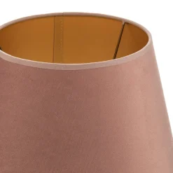 Lampeskærm Cone højde 18 cm, lyserød/guld^Duolla