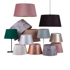 Duolla Lampeskærm Cone højde 18 cm, mørkegrøn/guld