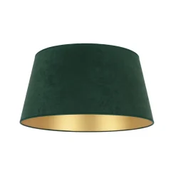 Duolla Lampeskærm Cone højde 22,5 cm, mørkegrøn/guld