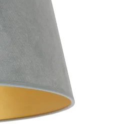 Lampeskærm Cone højde 22,5 cm, mintgrøn/guld^Duolla Discount