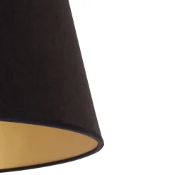 Lampeskærm Cone højde 25,5 cm, sort/guld^Duolla Best