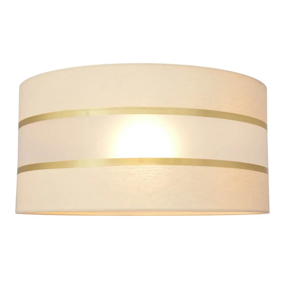 HELAM Lampeskærm Helen E27 Ø40/højde 20 cm creme/guld