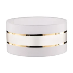 HELAM Lampeskærm Helen E27 Ø40/højde 20 cm hvid/guld