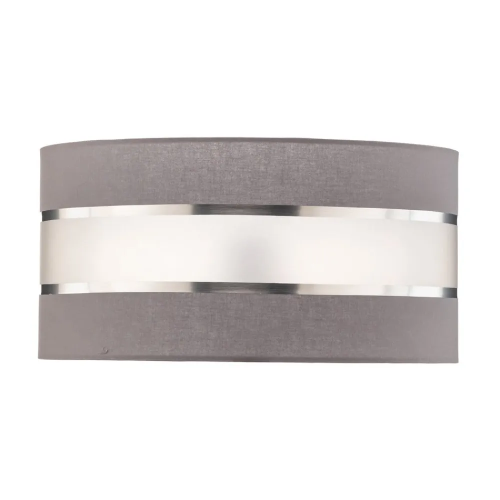 HELAM Lampeskærm Helen E27 Ø40/højde 20 cm grå/sølv