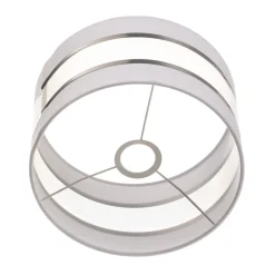 Lampeskærm Helen E27 Ø25/højde 15 cm hvid/sølv^HELAM Sale