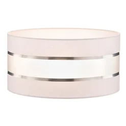 Lampeskærm Helen E27 Ø40/højde 20 cm hvid/sølv^HELAM Sale