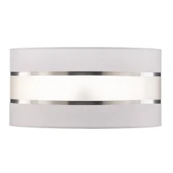 Lampeskærm Helen E27 Ø40/højde 20 cm hvid/sølv^HELAM Sale