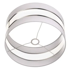 Lampeskærm Helen E27 Ø40/højde 20 cm hvid/sølv^HELAM Sale