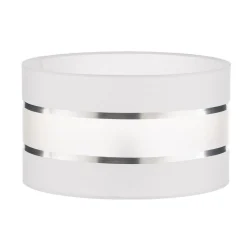 HELAM Lampeskærm Helen E27 Ø35/Højde20cm hvid/sølv