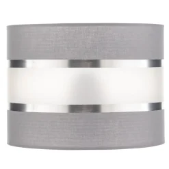 Lampeskærm Helen E27 Ø20/Højde15cm grå/sølv^HELAM