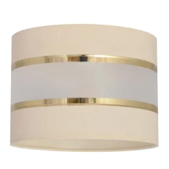 HELAM Lampeskærm Helen E27 Ø20/Højde15cm ecru/guld