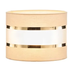 HELAM Lampeskærm Helen E27 Ø20/Højde15cm ecru/guld