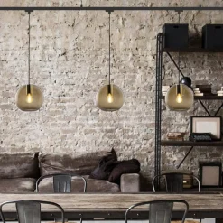 Molto Luce Lampeskærme>Lampeskærm Loon Ball Mini, Ø 18 cm, røggrå, glas