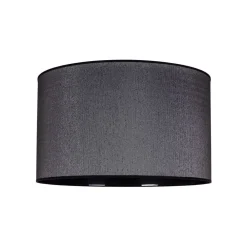 Duolla Lampeskærm Roller Ø 50 cm, sort/sølv