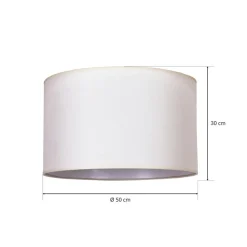 Lampeskærm Roller ecru bomuld Ø50cm højde 30cm^Duolla Online