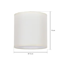 Duolla Lampeskærm Roller ecru bomuld Ø15cm højde 15cm