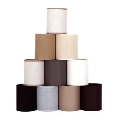 Duolla Lampeskærm Roller, lysebrun, Ø 13 cm, højde 15 cm