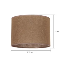 Duolla Lampeskærm Roller, lysebrun, Ø 25 cm, højde 18 cm