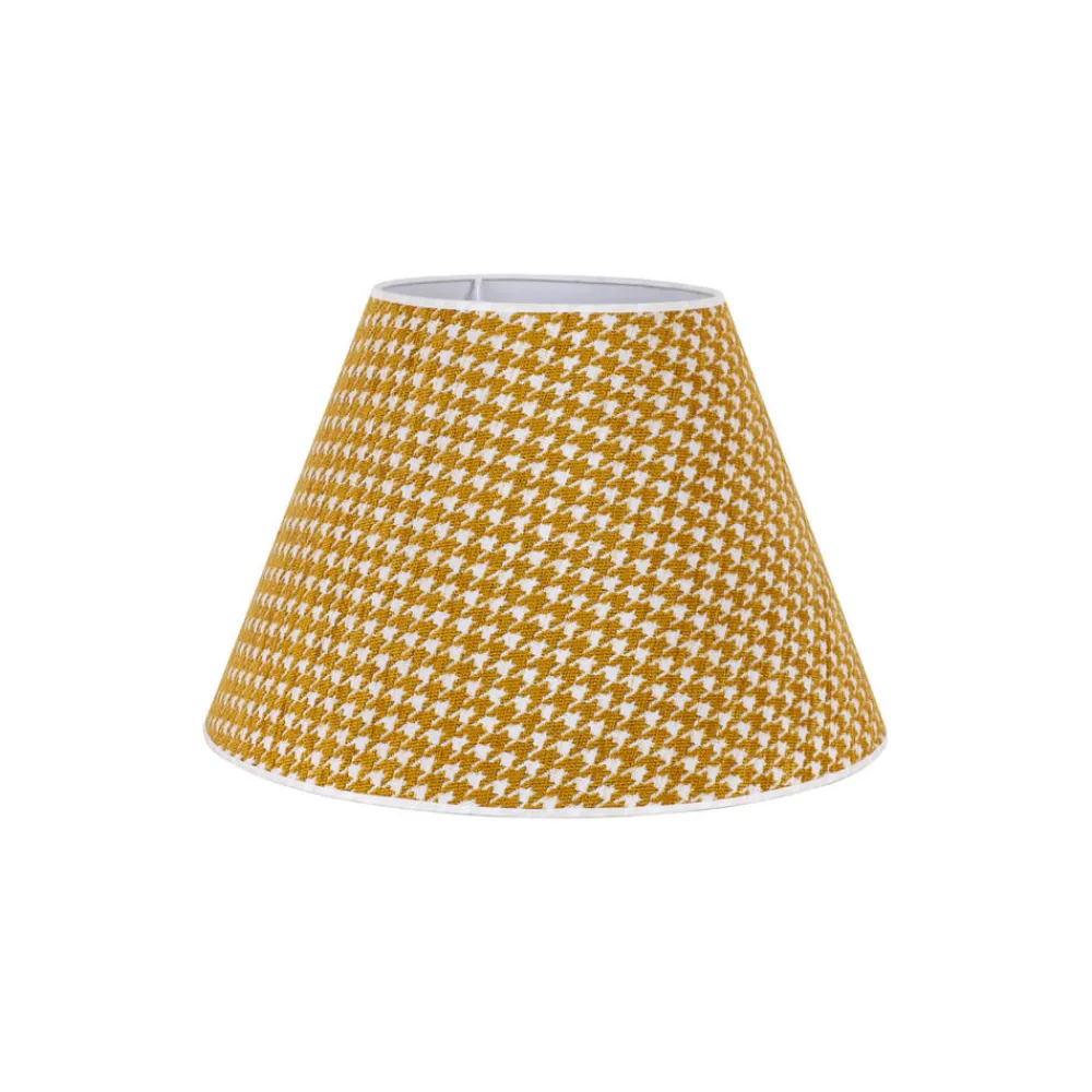 Lampeskærm Sofia 25 cm, hanefodsmønster gul^Duolla Outlet