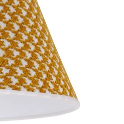 Lampeskærm Sofia 25 cm, hanefodsmønster gul^Duolla Outlet