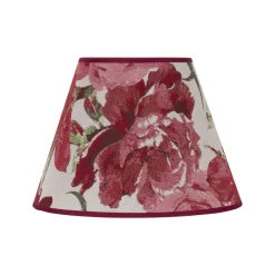 Duolla Lampeskærme>Lampeskærm Sofia Højde 21 cm, blomstermønster rød