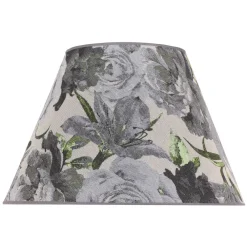 Duolla Lampeskærme>Lampeskærm Sofia Højde 21 cm, blomstermønster grå