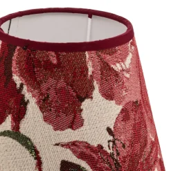 Lampeskærm Sofia Højde 15,5 cm, blomstermønster rød^Duolla
