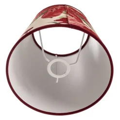 Lampeskærm Sofia Højde 15,5 cm, blomstermønster rød^Duolla