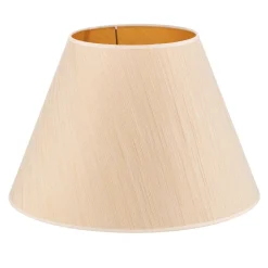 Lampeskærm Sofia Højde 31 cm, hvid/guldstrip^Duolla Online