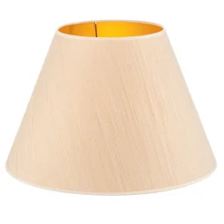 Lampeskærm Sofia Højde 31 cm, hvid/guldstrip^Duolla Online