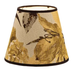 Lampeskærm Sofia Højde 15,5 cm, blomstermønster gul^Duolla