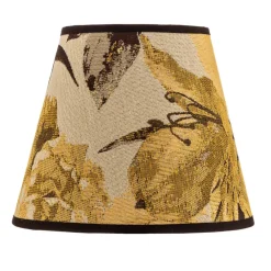 Lampeskærm Sofia Højde 15,5 cm, blomstermønster gul^Duolla