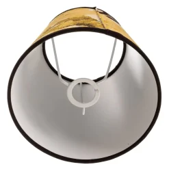 Lampeskærm Sofia Højde 15,5 cm, blomstermønster gul^Duolla