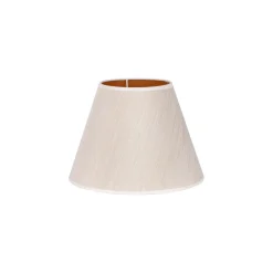 Lampeskærm Sofia Højde 21 cm, hvid/guldstrip^Duolla