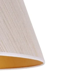 Lampeskærm Sofia Højde 21 cm, hvid/guldstrip^Duolla