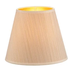 Duolla Lampeskærme>Lampeskærm Sofia Højde 15,5 cm hvid/guldstrip