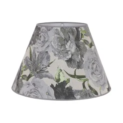 Duolla Lampeskærm Sofia Højde 31 cm, blomstermønster grå