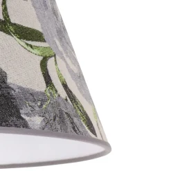 Duolla Lampeskærm Sofia Højde 31 cm, blomstermønster grå
