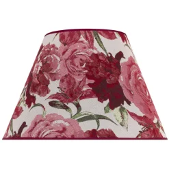 Lampeskærm Sofia Højde 25 cm, blomstermønster rød^Duolla Outlet